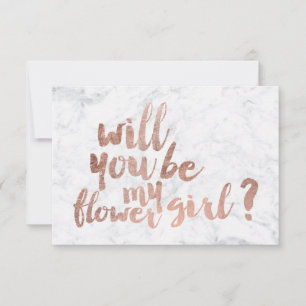 Carte Rose fille de marbre d'or