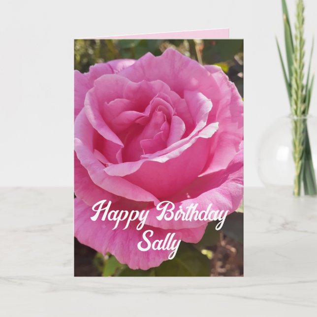 Carte Rose Fleur Rose Fleur Rose Personnalisable (Devant)