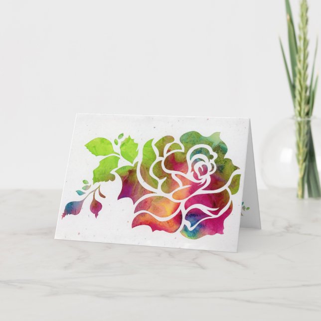 Carte Rose-Folded 5x7 po. (Devant)
