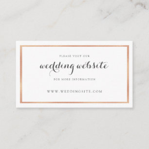 Carte Rose Gold Border Modern Mariage