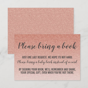 Carte Rose Gold Faux Parties scintillant Baby show