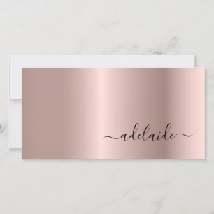 Carte Rose Gold Hair Styliste Script Certificat cadeau
