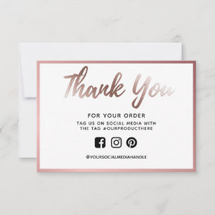 Carte Rose Gold Merci de l'huile d'olive