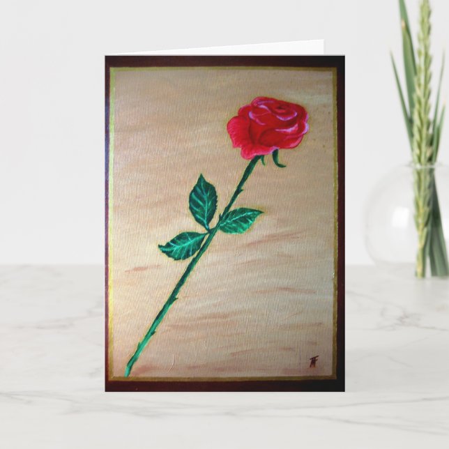 Carte Rose - GreetingCard (Devant)