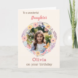 Carte Rose Jolies Fleurs Fille Photo Anniversaire