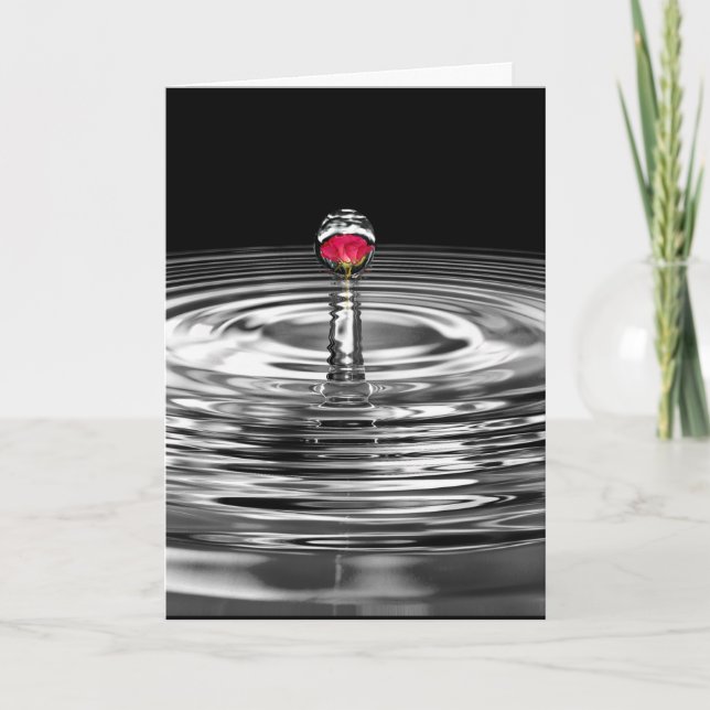 Carte Rose mariage En Droplet Félicitations (Devant)