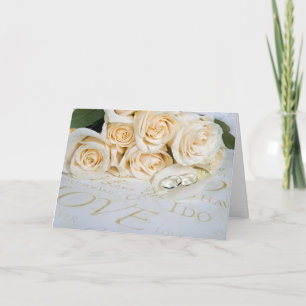 Carte Rose mariage Petal