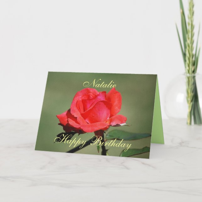 Carte Rose Natalie Happy Birthday Scarlet (Devant)