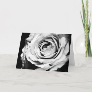 Carte Rose noir et blanc - avec le contraste