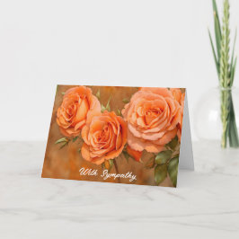 Carte Rose Orange Fleurs Art Sympathie