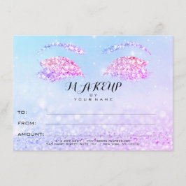Carte Rose Parties scintillant Princesse certificat maqu
