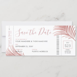 Carte rose Pink Palm Leaf Boararn Pass Enregistrer