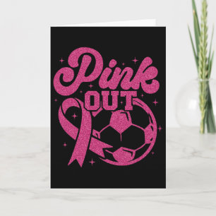 Carte Rose pour botter pour une guérison Football Sein C