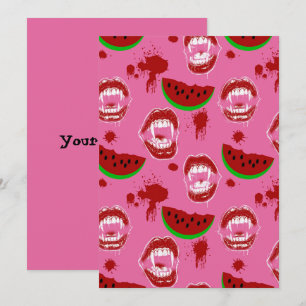 Carte Rose pour la Fête de Summerween Vampire et P