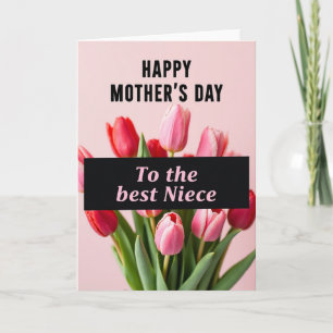 Carte rose pour la meilleure nièce du monde