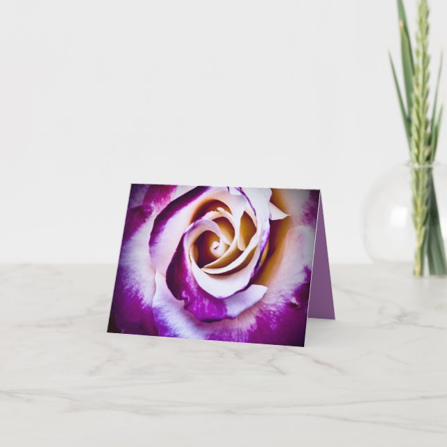 Carte Rose Pourpre  (Devant)