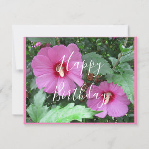 Carte Rose rose manuscrite de Sharon Photo Anniversaire