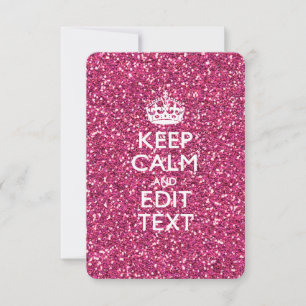 Carte Rose rose Personnalisé CONSERVEZ CALME ET votre te