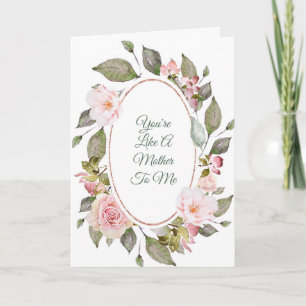 Carte Rose rose, tu es comme une mère pour moi Fête des