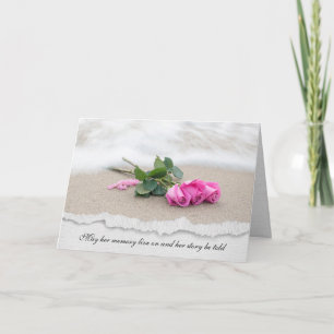 Carte rose roses sur sable sympathie