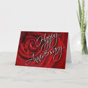 Carte Rose rouge à l'occasion du Joyeux anniversai