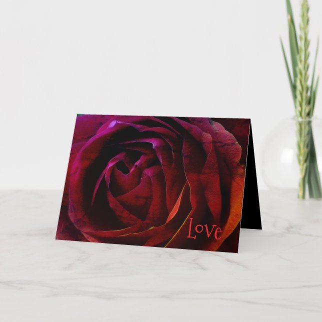 Carte 'Rose rouge' - L'amour fait (Devant)