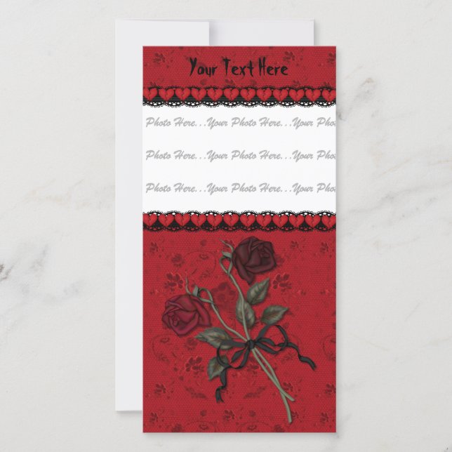 Carte Rose rouge morte (Devant)