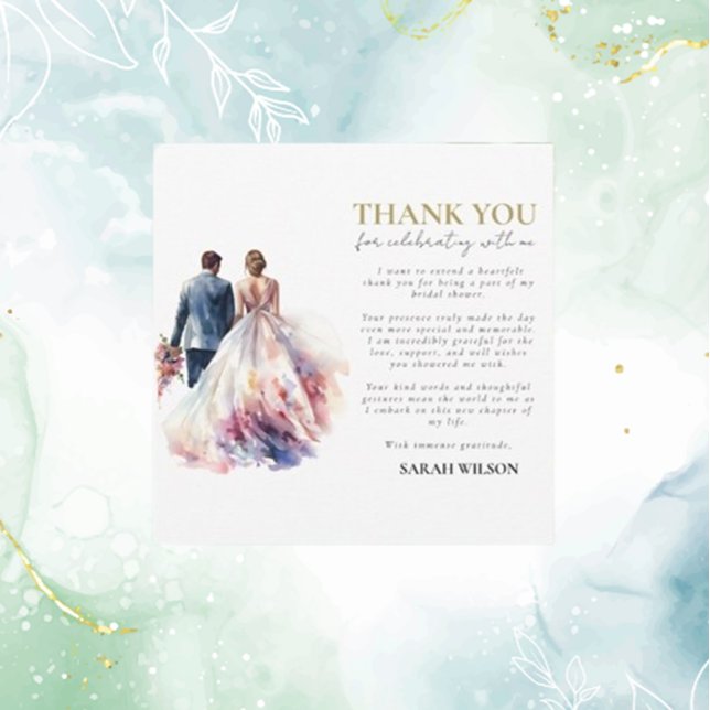 Carte Rose rustique Boho Floral Merci nuptial (Thank You cards, perfect for sharing your appreciation in elegant style.)