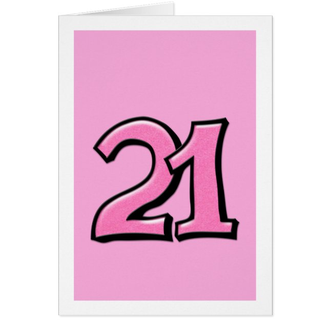 Carte rose Silly Number 21 (Devant)