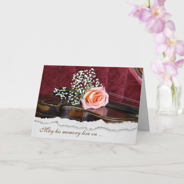 Carte Rose Sur La Sympathie Du Violon (Orchidée)