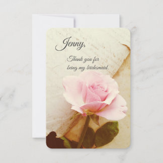 Carte Rose sur les pages de livres vintages