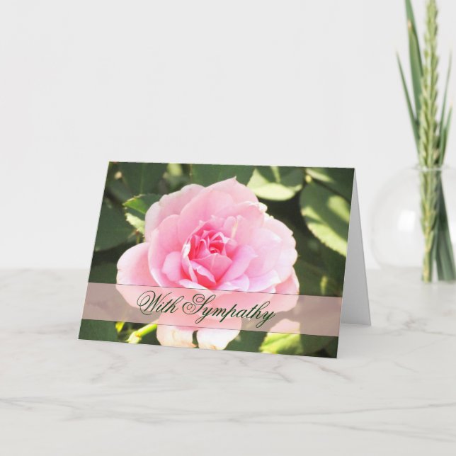 Carte Rose Sympathie (Devant)
