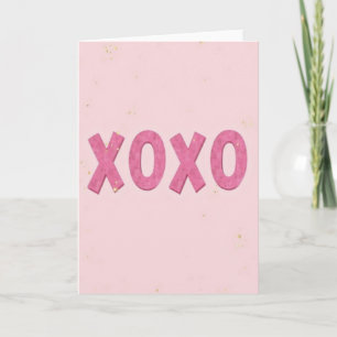 Carte rose xoxo Blush