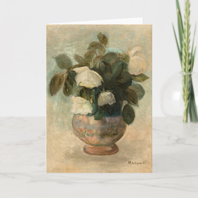 Carte Roses blanches | Tadeusz Makowski (Devant)