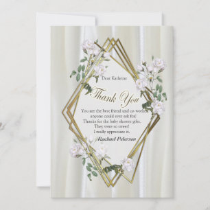 Carte Roses d'aquarelle blanche peints sur la soie de ch