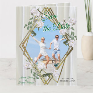 Carte Roses d'aquarelle blanche peints sur le champagne 