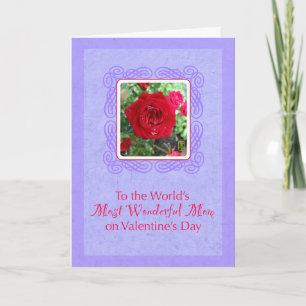 Carte Roses de thé sur Lavender Merveilleux maman Valent