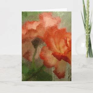 Carte Roses derrière le verre