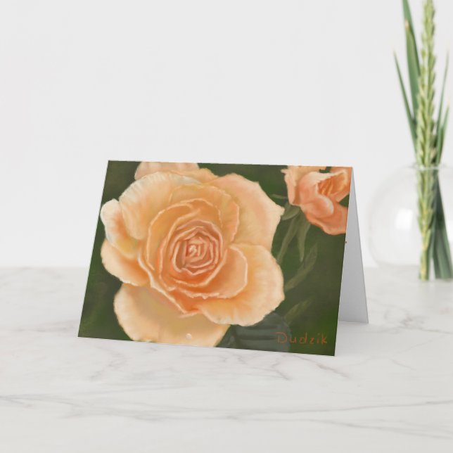 Carte Roses Encouragement Écriture de la paix JW (Devant)