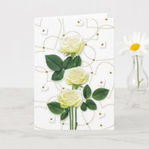 Roses et cœurs blancs