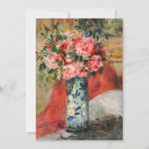 Carte Roses et pivoines dans un vase Renoir