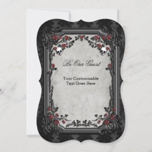 Carte Roses gothiques & crânes