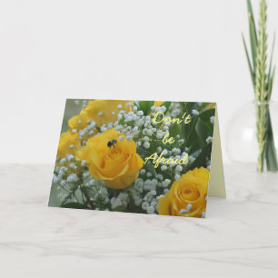 Carte Roses Jaunes & Bumble Bee- personnaliser à toute o