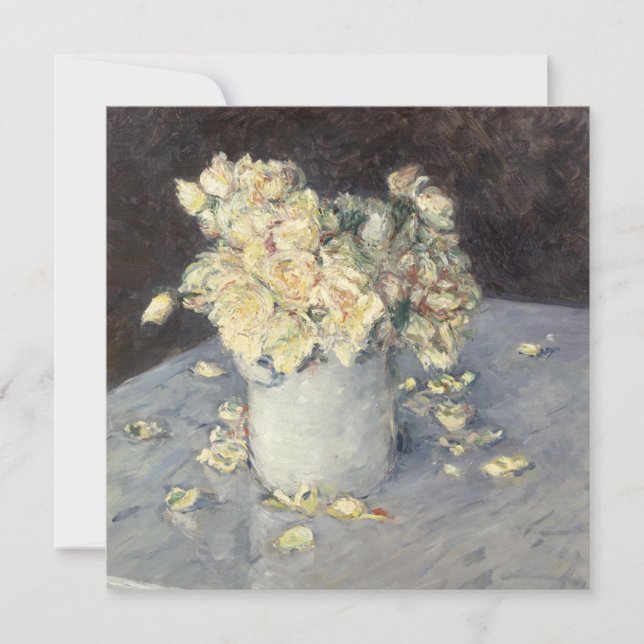Carte Roses jaunes dans un vase de Caillebott Impression (Devant)