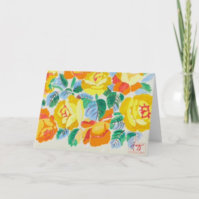 Carte Roses jaunes | Raoul Dufy (Devant)