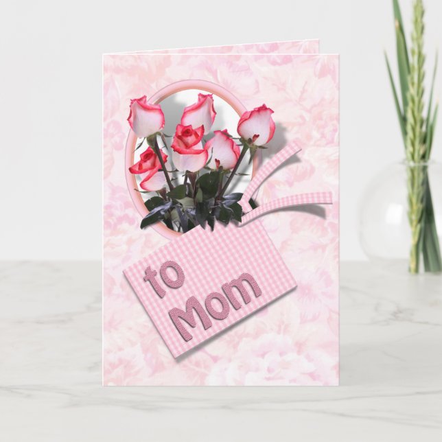 Carte Roses pour maman pour la fête des mères (Devant)
