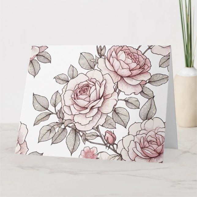 Carte Roses roses (Devant)