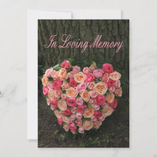 Carte Roses roses dans le service de mémoire amoureuse