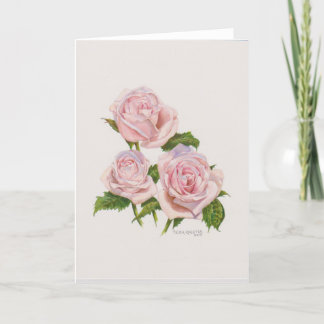Carte Roses roses pêche