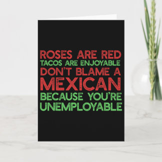 Carte Roses sont rouges Tacos agréables Ne blâmez pas un